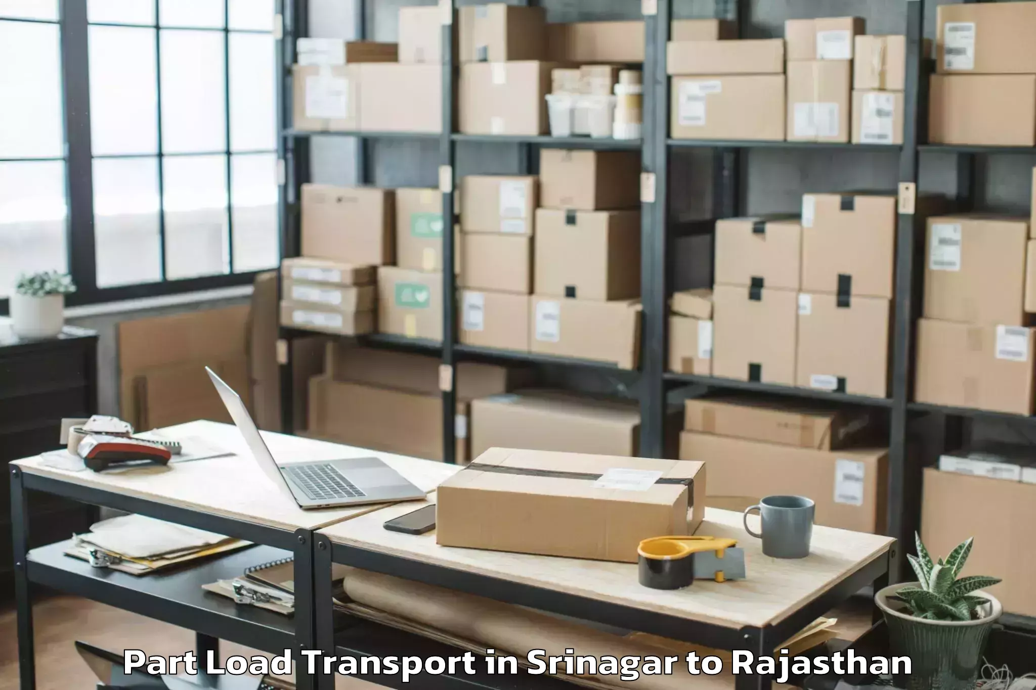 Easy Srinagar to Sadulshahar Part Load Transport Booking